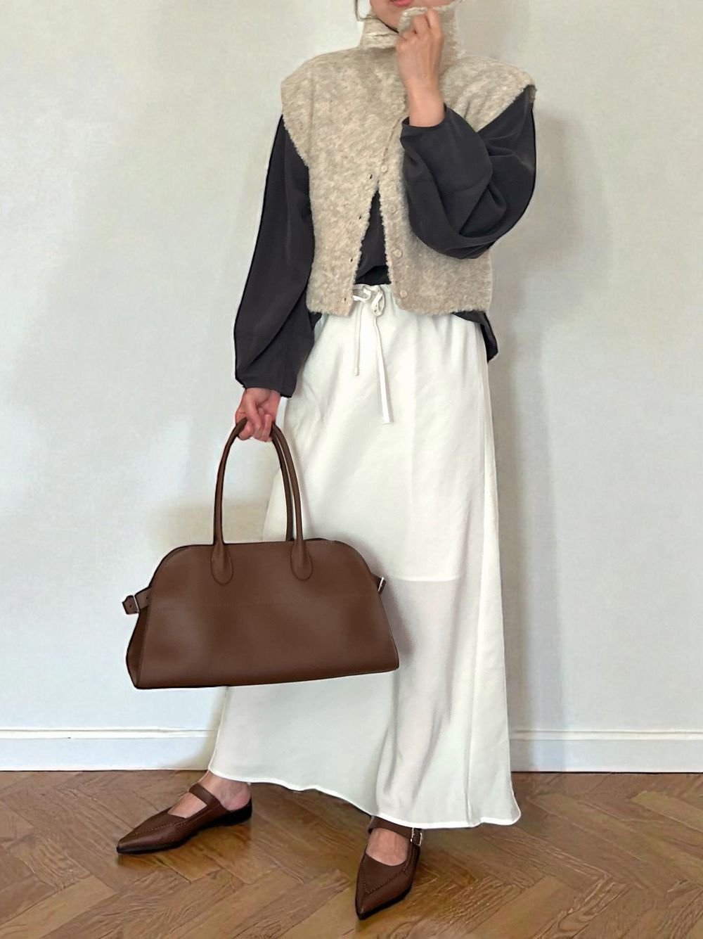 High neck ブークレニットベスト