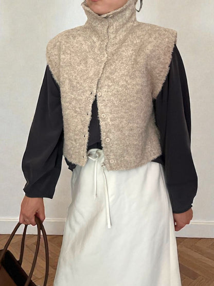 High neck ブークレニットベスト