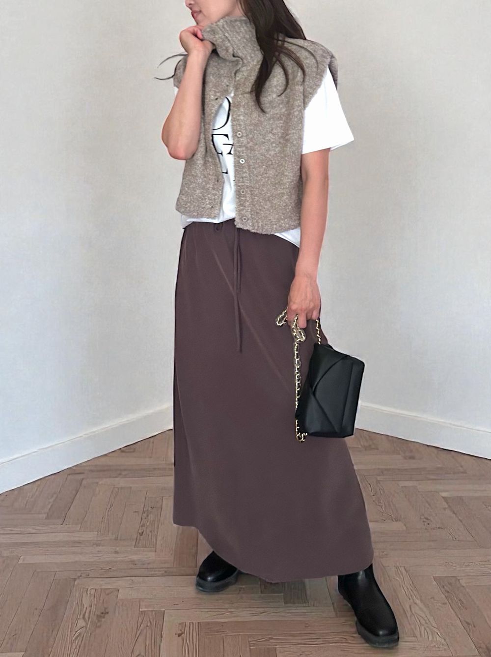 High neck ブークレニットベスト