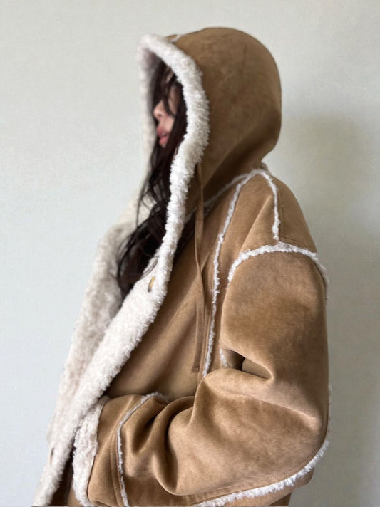 Fake mouton ダブルフェイスリバーシブルボアコート