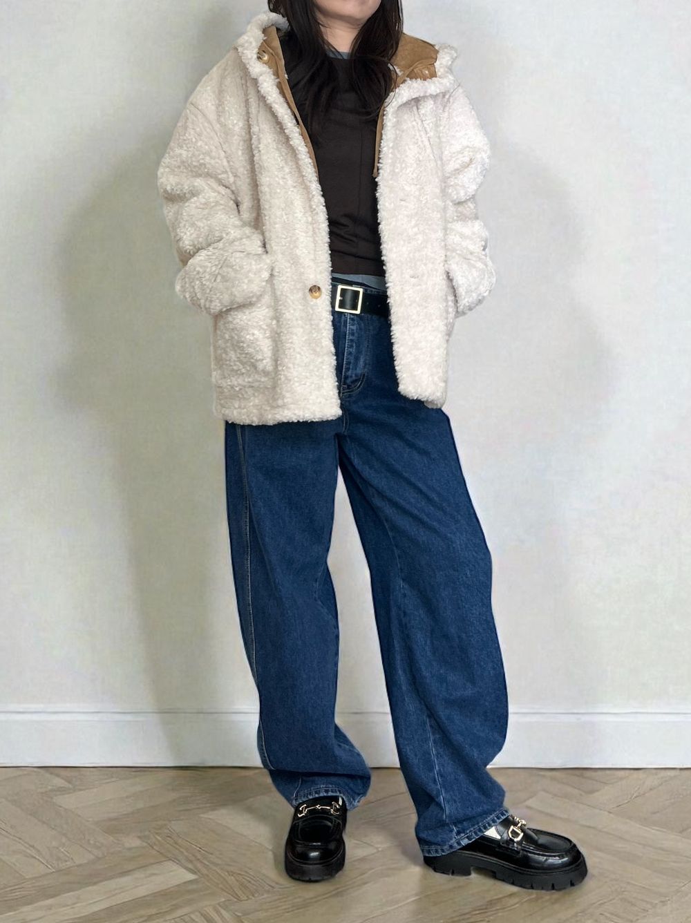 Fake mouton ダブルフェイスリバーシブルボアコート