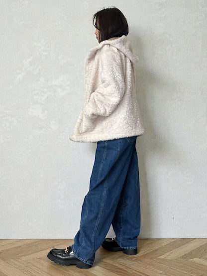 Fake mouton ダブルフェイスリバーシブルボアコート