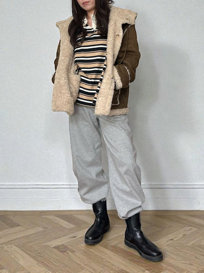 Fake mouton ダブルフェイスリバーシブルボアコート