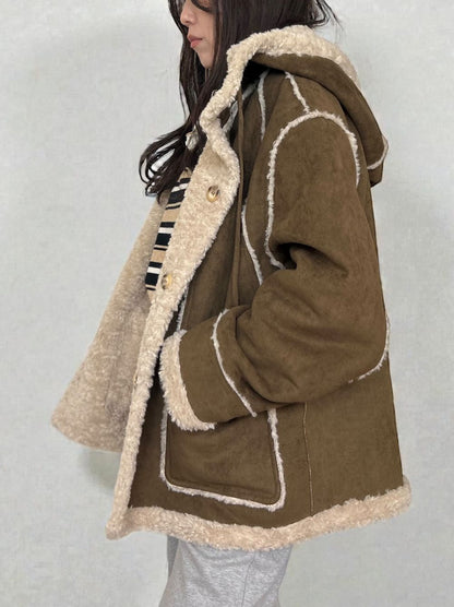 Fake mouton ダブルフェイスリバーシブルボアコート