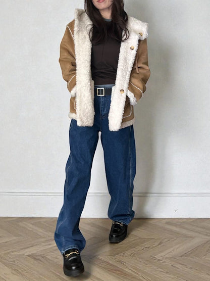 Fake mouton ダブルフェイスリバーシブルボアコート