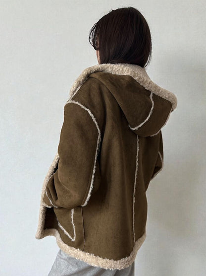 Fake mouton ダブルフェイスリバーシブルボアコート