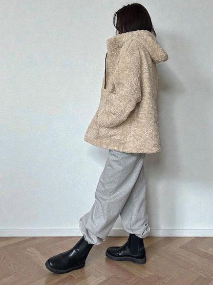 Fake mouton ダブルフェイスリバーシブルボアコート