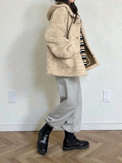 Fake mouton ダブルフェイスリバーシブルボアコート