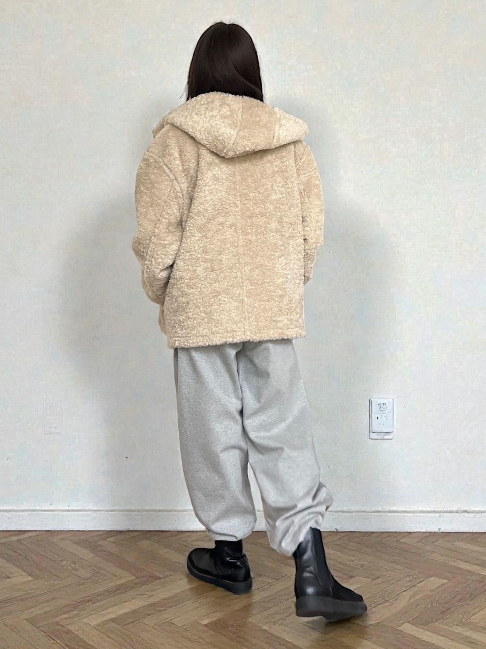 Fake mouton ダブルフェイスリバーシブルボアコート