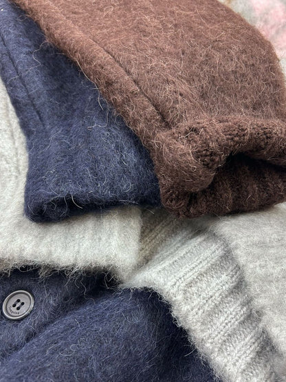 Nordic arthur jacquard クルーネックカーディガン