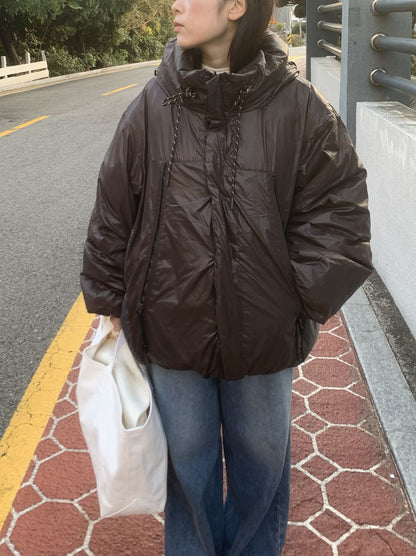 2Way hoodedリバーシブルダックダウンジャケット