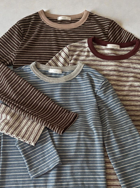 ランダムマルチボーダークルーネックカットソー