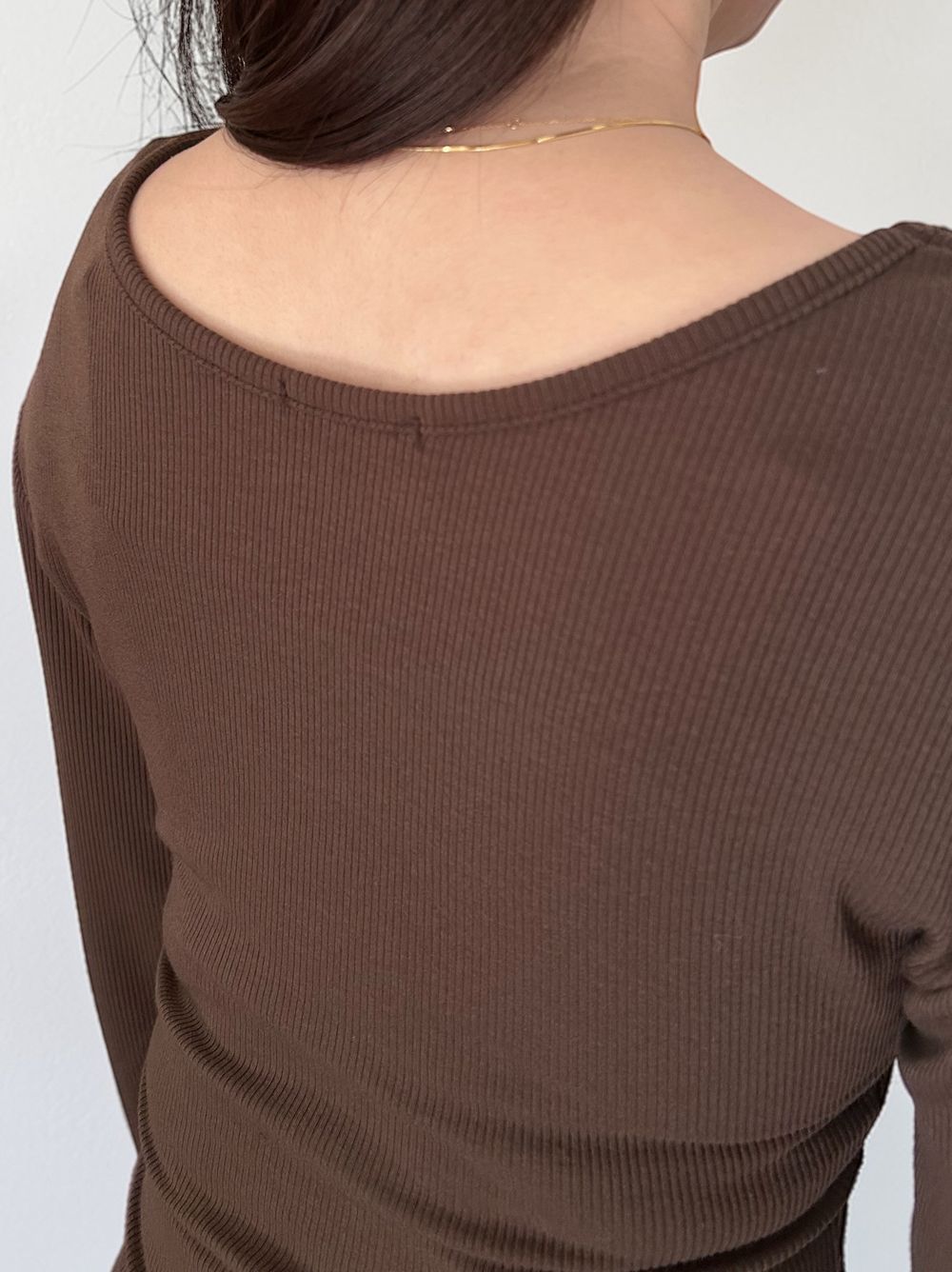 Fleece rib ラウンドネックカットソー