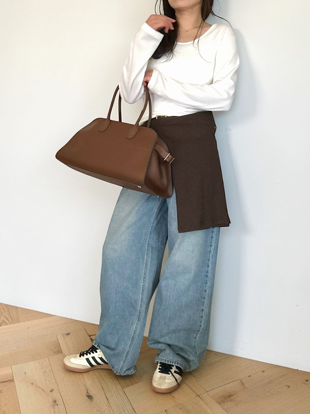 Fleece rib ラウンドネックカットソー