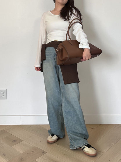 Fleece rib ラウンドネックカットソー