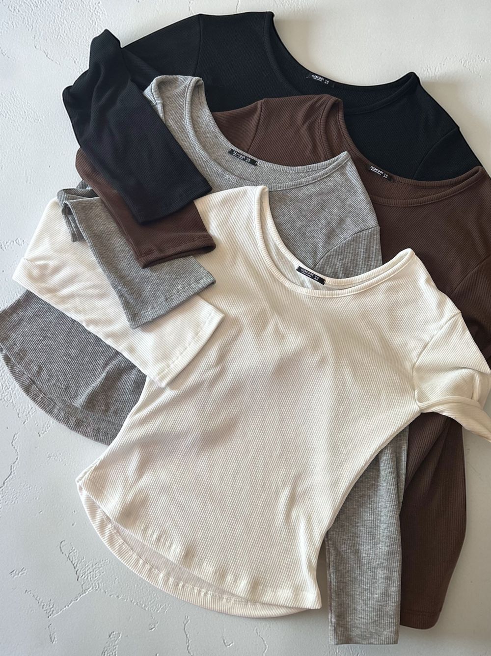 Fleece rib ラウンドネックカットソー