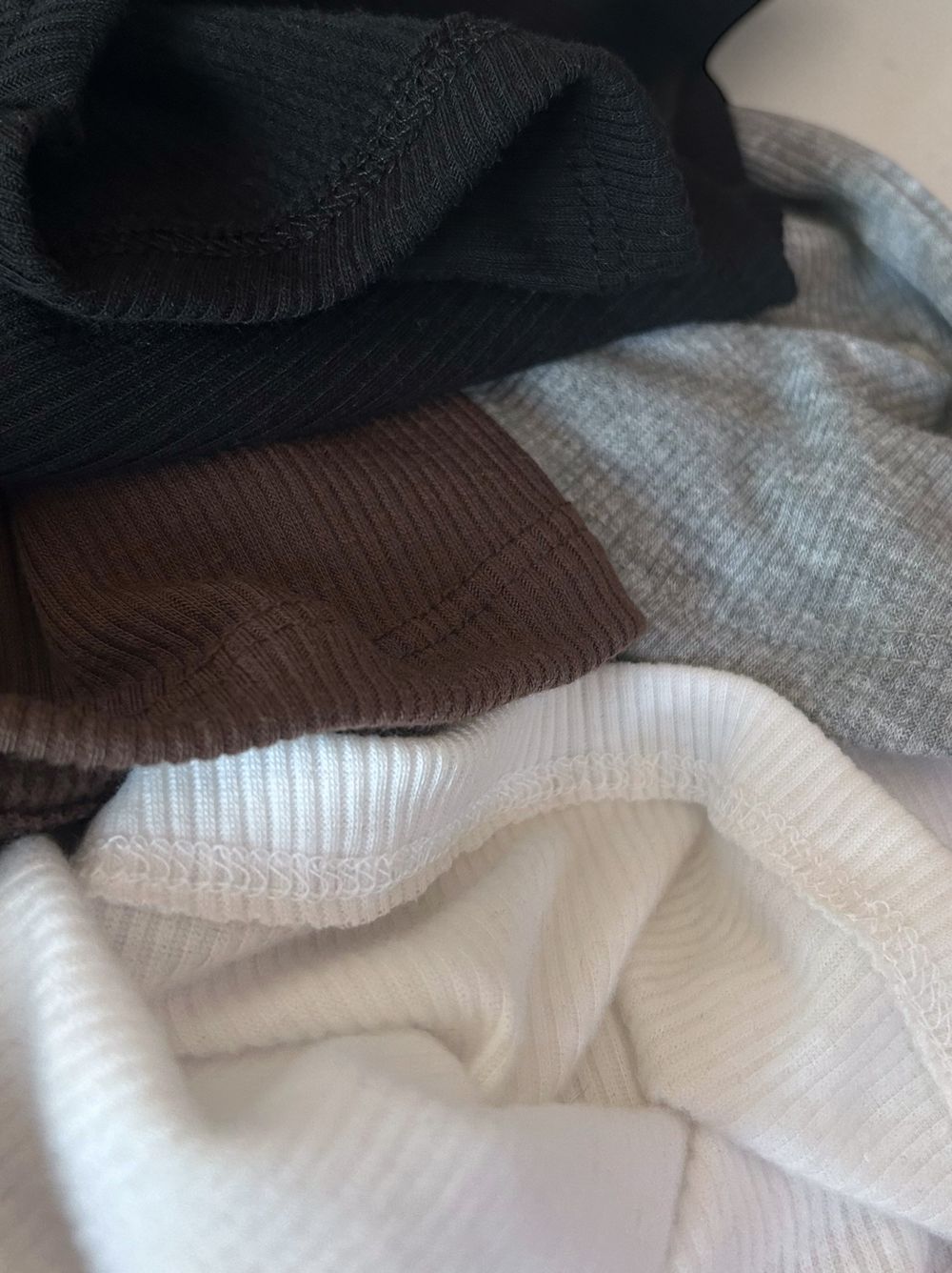 Fleece rib ラウンドネックカットソー