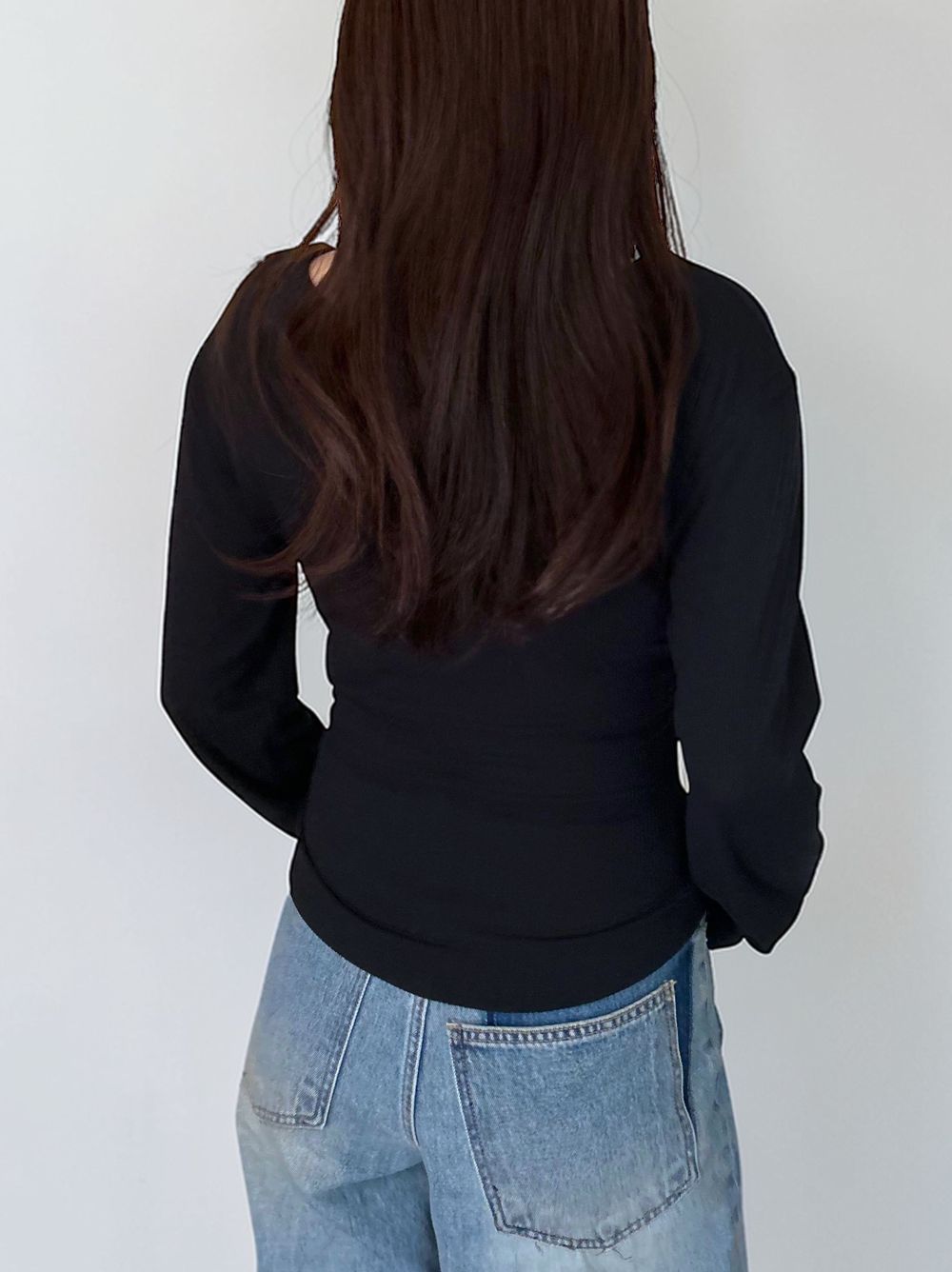 Fleece rib ラウンドネックカットソー