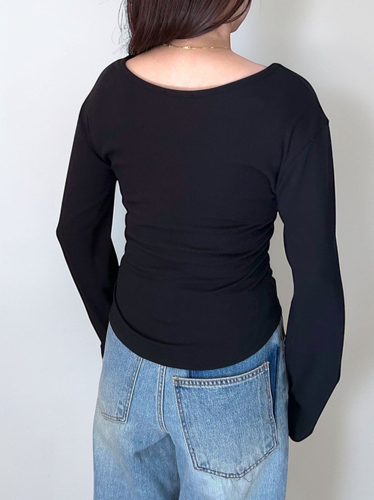 Fleece rib ラウンドネックカットソー