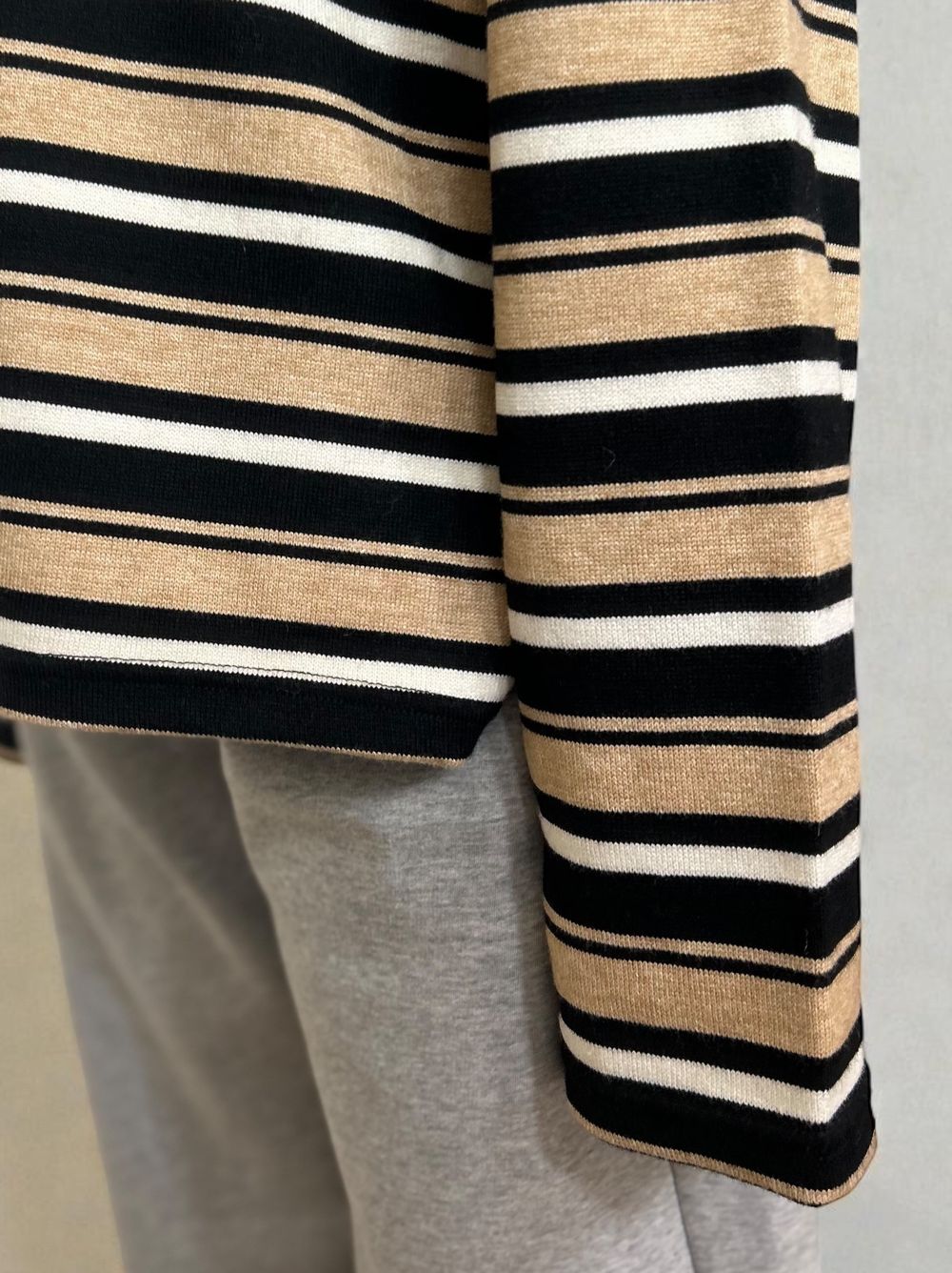 Rugger border ニットプルオーバーシャツ