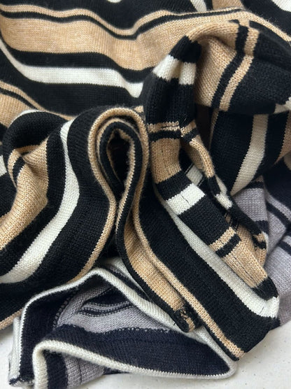 Rugger border ニットプルオーバーシャツ