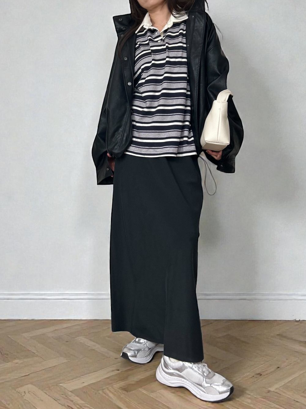 Rugger border ニットプルオーバーシャツ