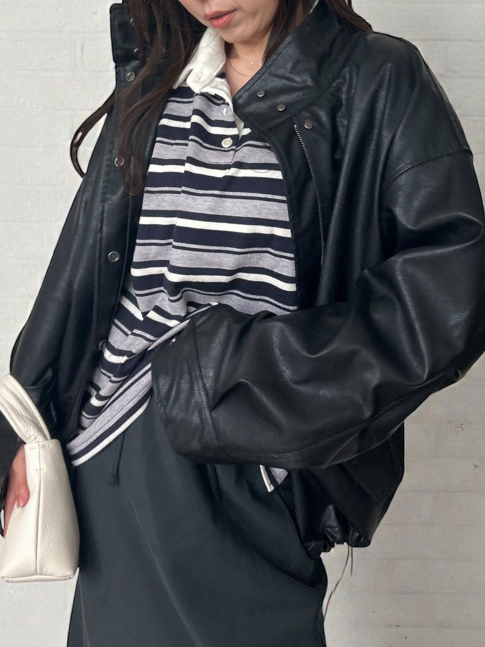 Rugger border ニットプルオーバーシャツ