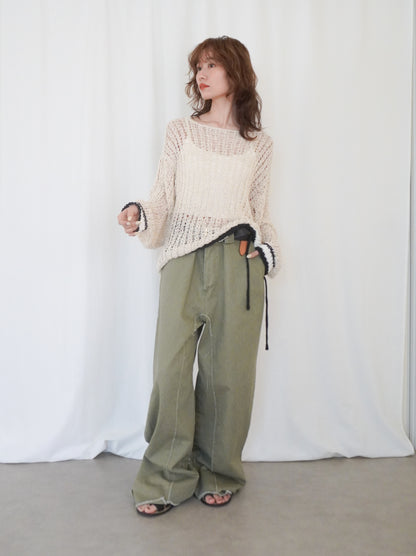 Edge color ルーズメッシュニット