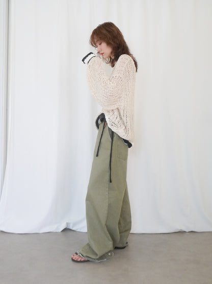 Edge color ルーズメッシュニット