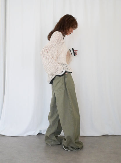 Edge color ルーズメッシュニット