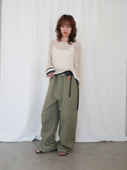 Edge color ルーズメッシュニット