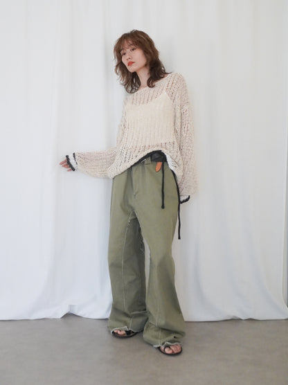Edge color ルーズメッシュニット