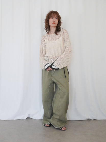Edge color ルーズメッシュニット