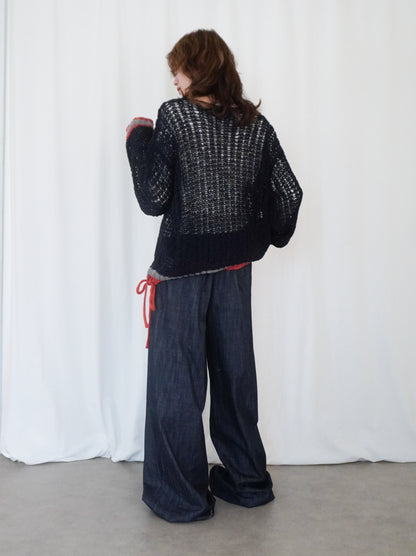 Edge color ルーズメッシュニット