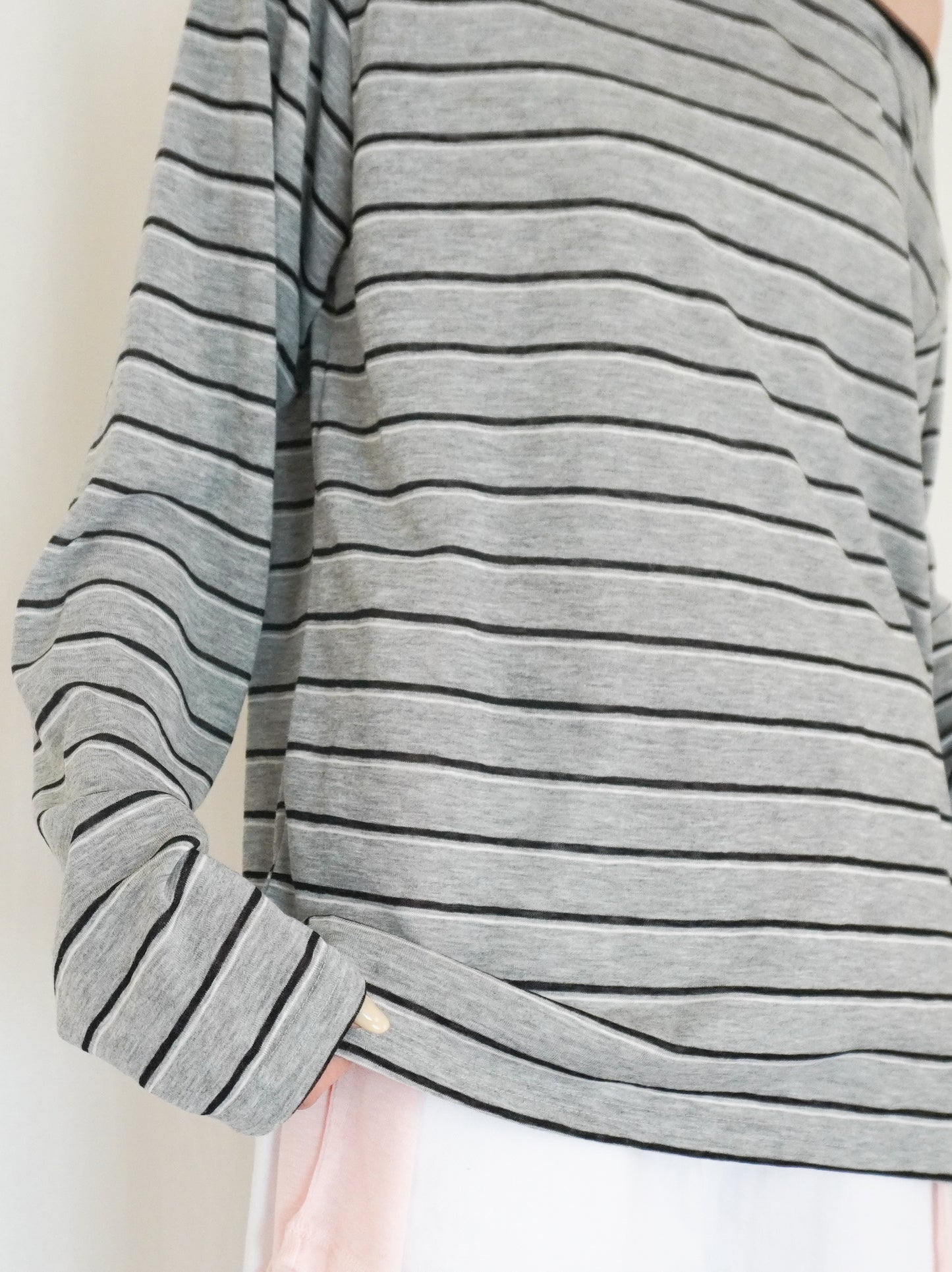 Boat neck smooth ボーダーカットソー