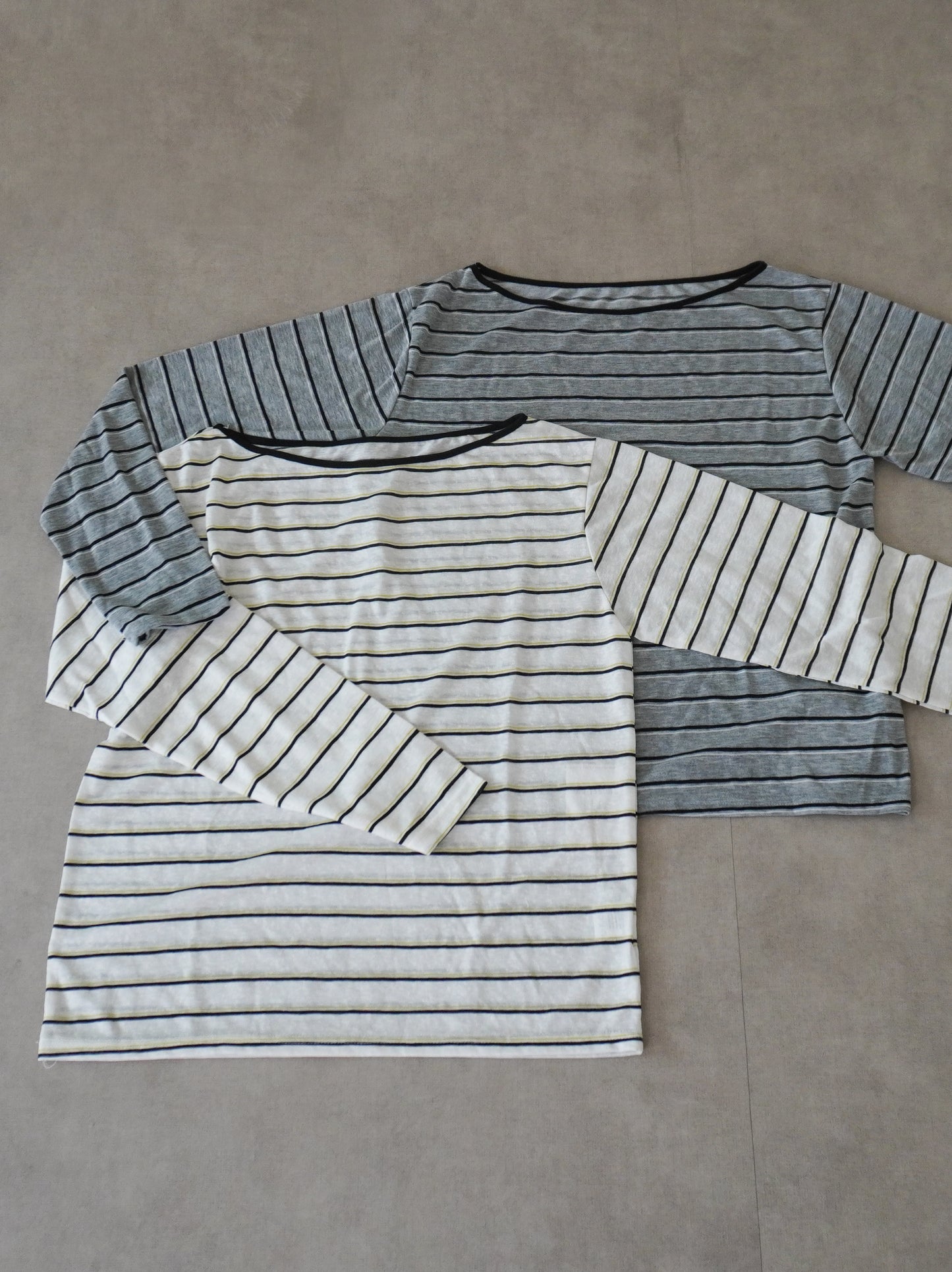 Boat neck smooth ボーダーカットソー