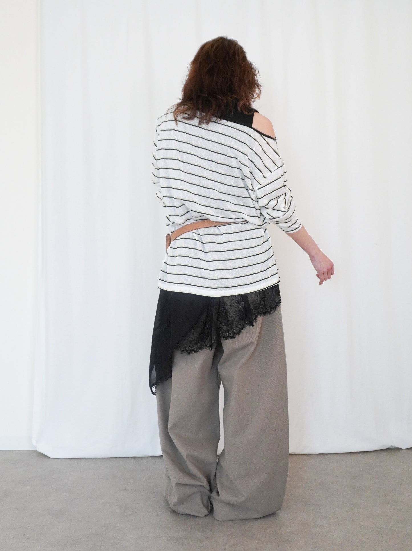 Boat neck smooth ボーダーカットソー