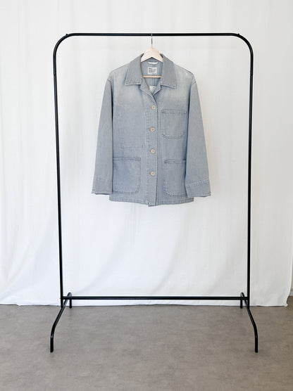 Gray wash denim カバーオール