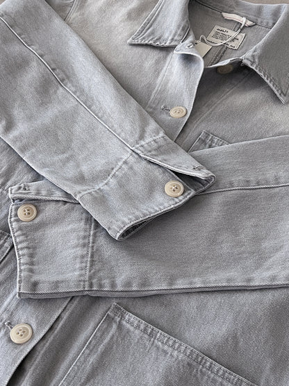 Gray wash denim カバーオール