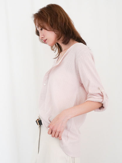 Eyelet pointelle 2WAYロールアップヘンリートップス