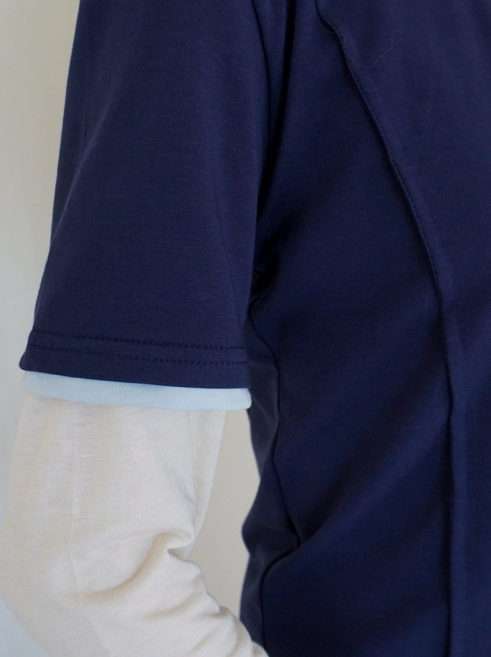 Layered long sleeve 配色カットソー