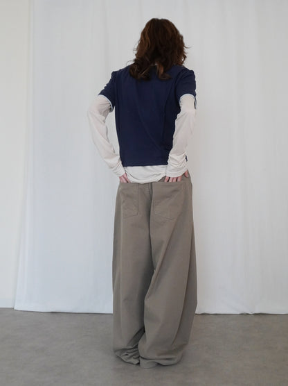 Layered long sleeve 配色カットソー