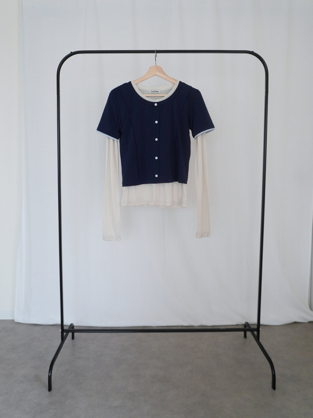 Layered long sleeve 配色カットソー