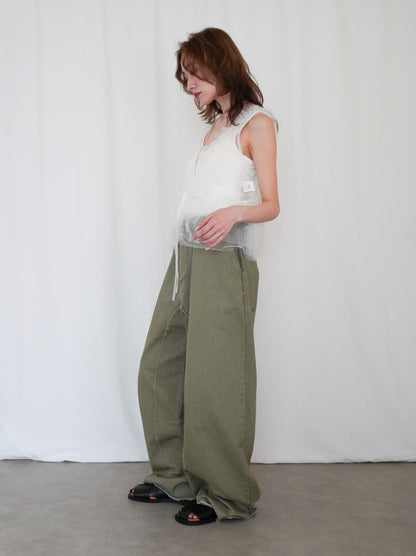 Ruffle tulle フロントリボン2WAYジレ