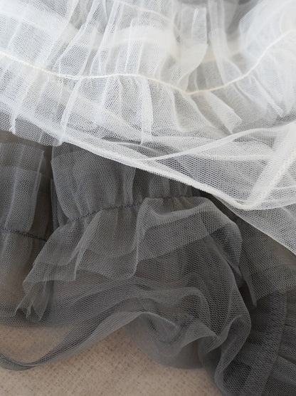 Ruffle tulle フロントリボン2WAYジレ