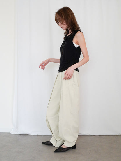 Double-layerシアーサイドリボントップス