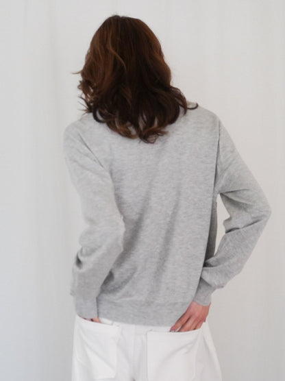 Mellow frill バイカラーカーディガン