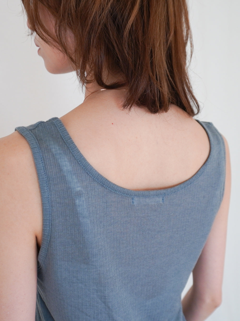 Sheer ribbed レイヤードタンクトップ