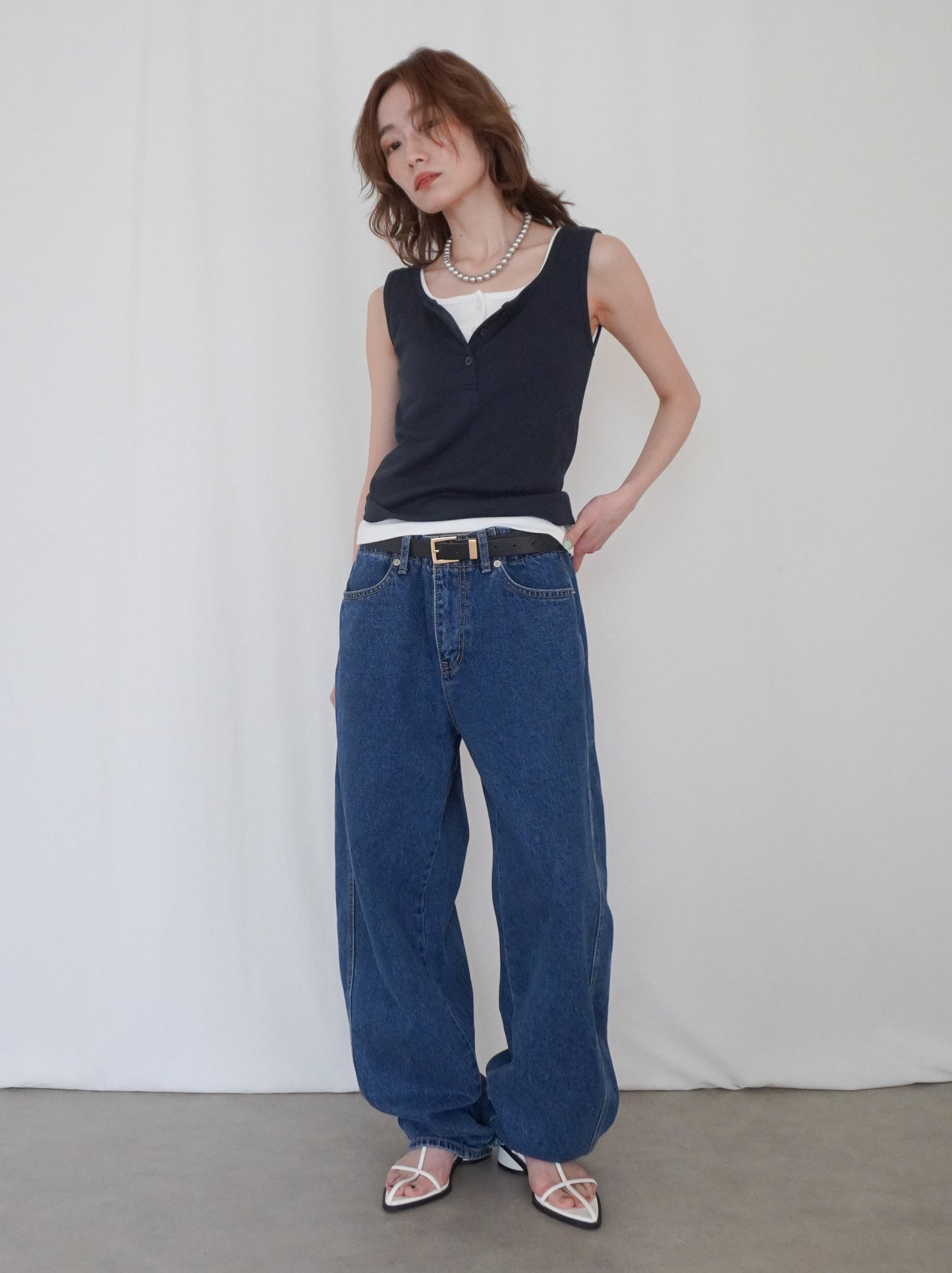 Essential rib ヘンリータンクトップ