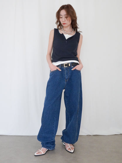 Essential rib ヘンリータンクトップ